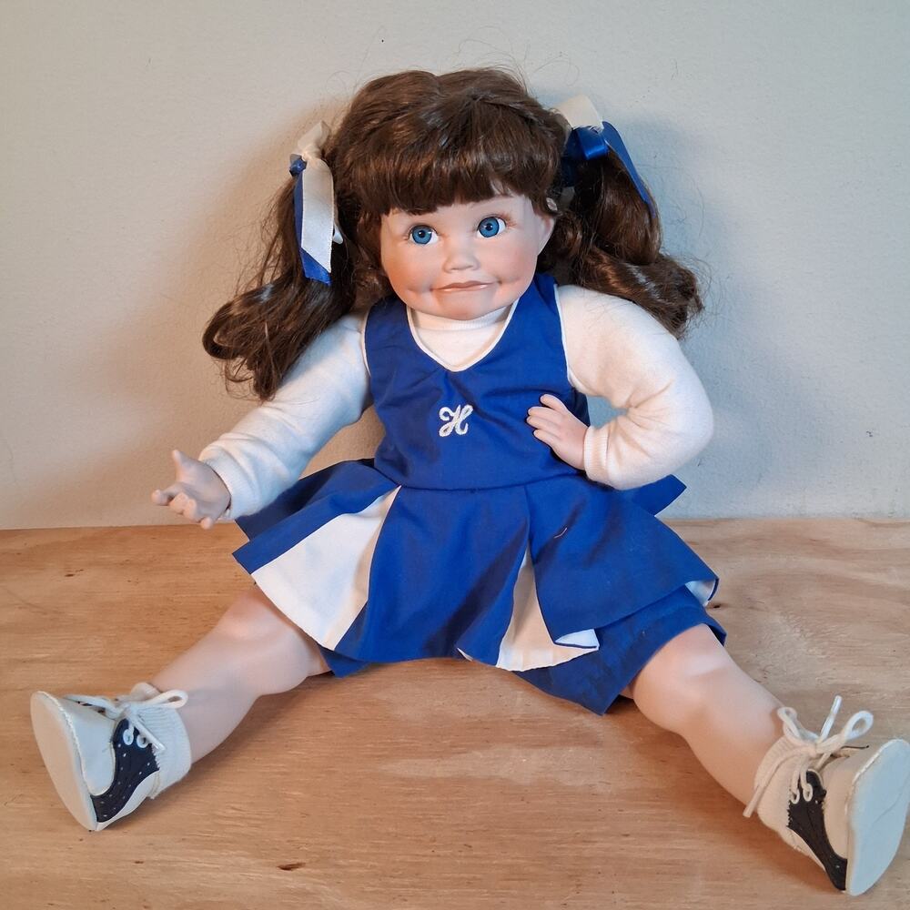 1994 Hamilton Collection Janey 18in.Porcelain Doll Artist Cindy Marshner Rolfe